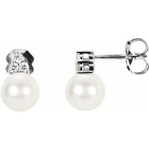 Accented  Pearl Earrings