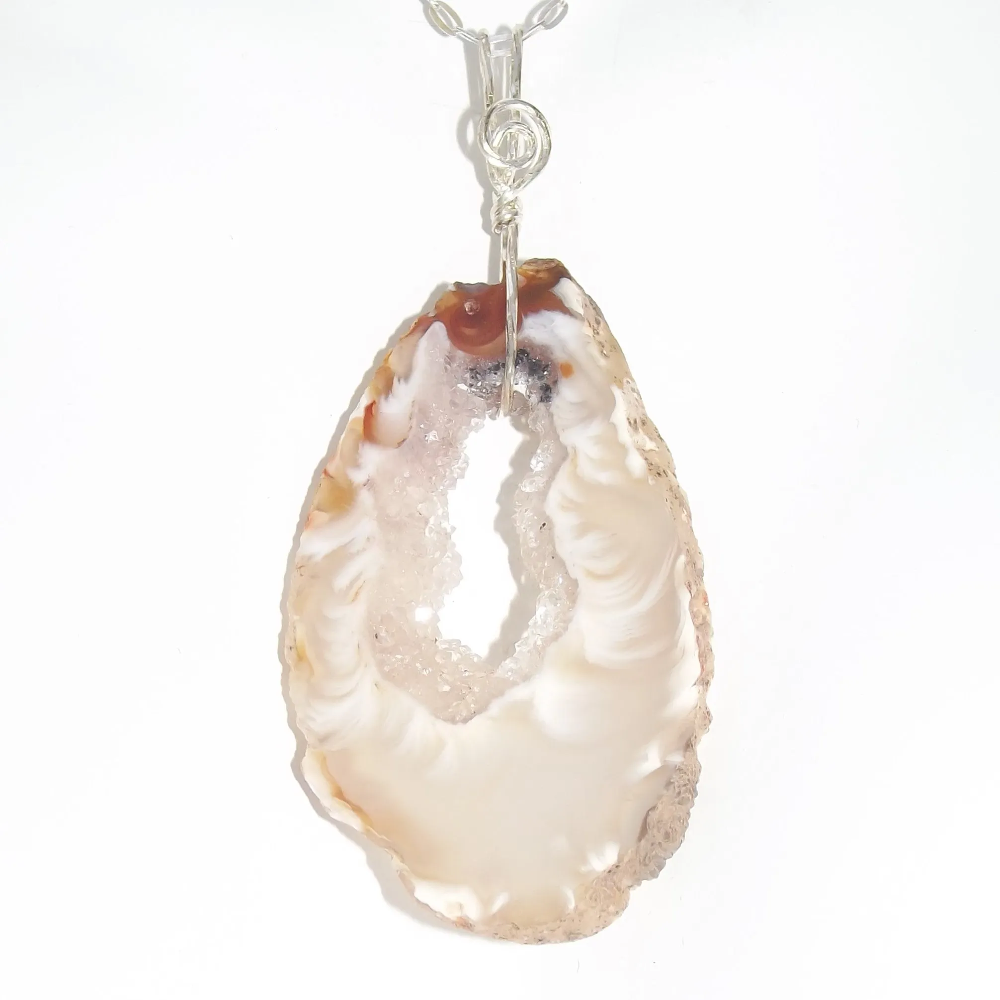 Agate Druzy Slice Necklace