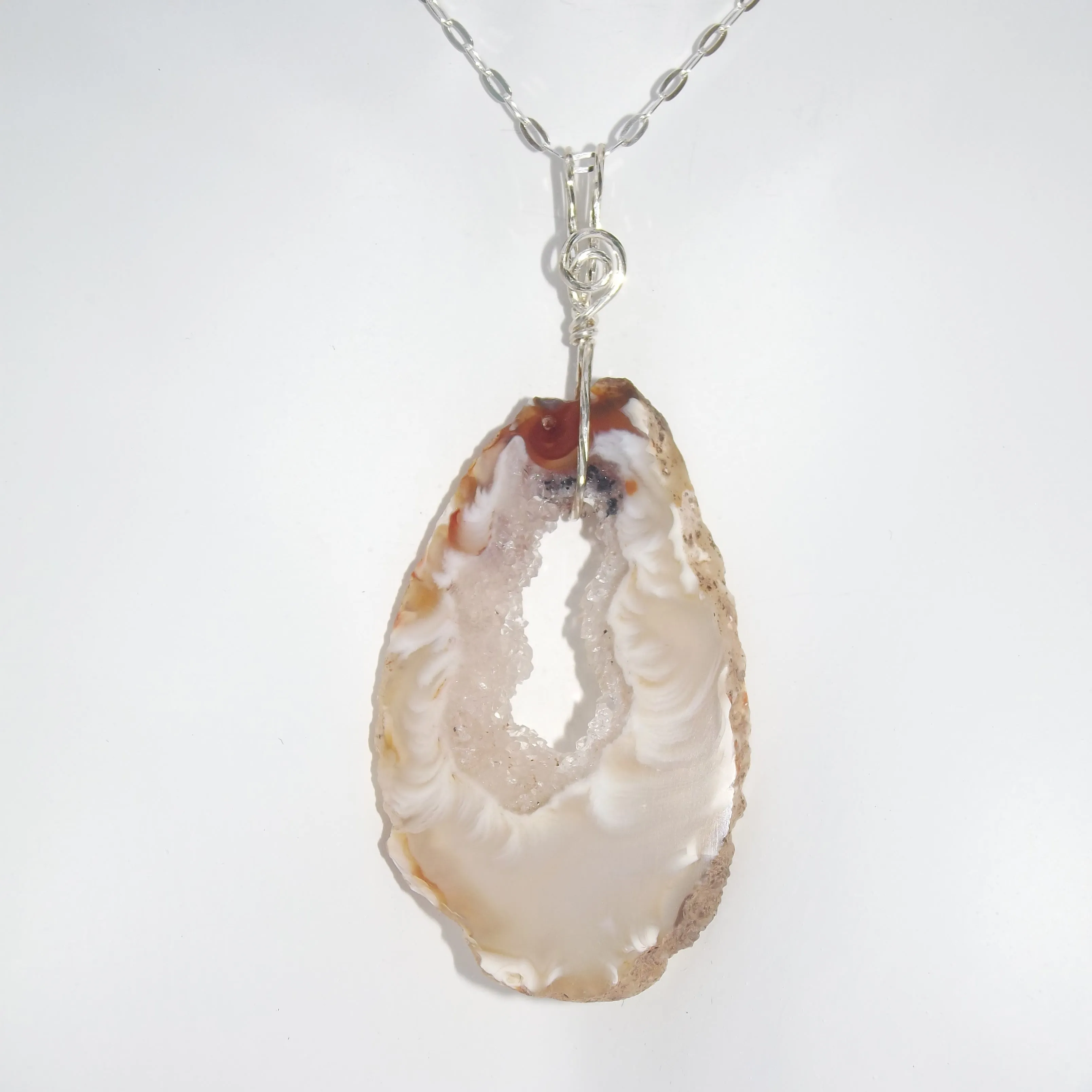 Agate Druzy Slice Necklace
