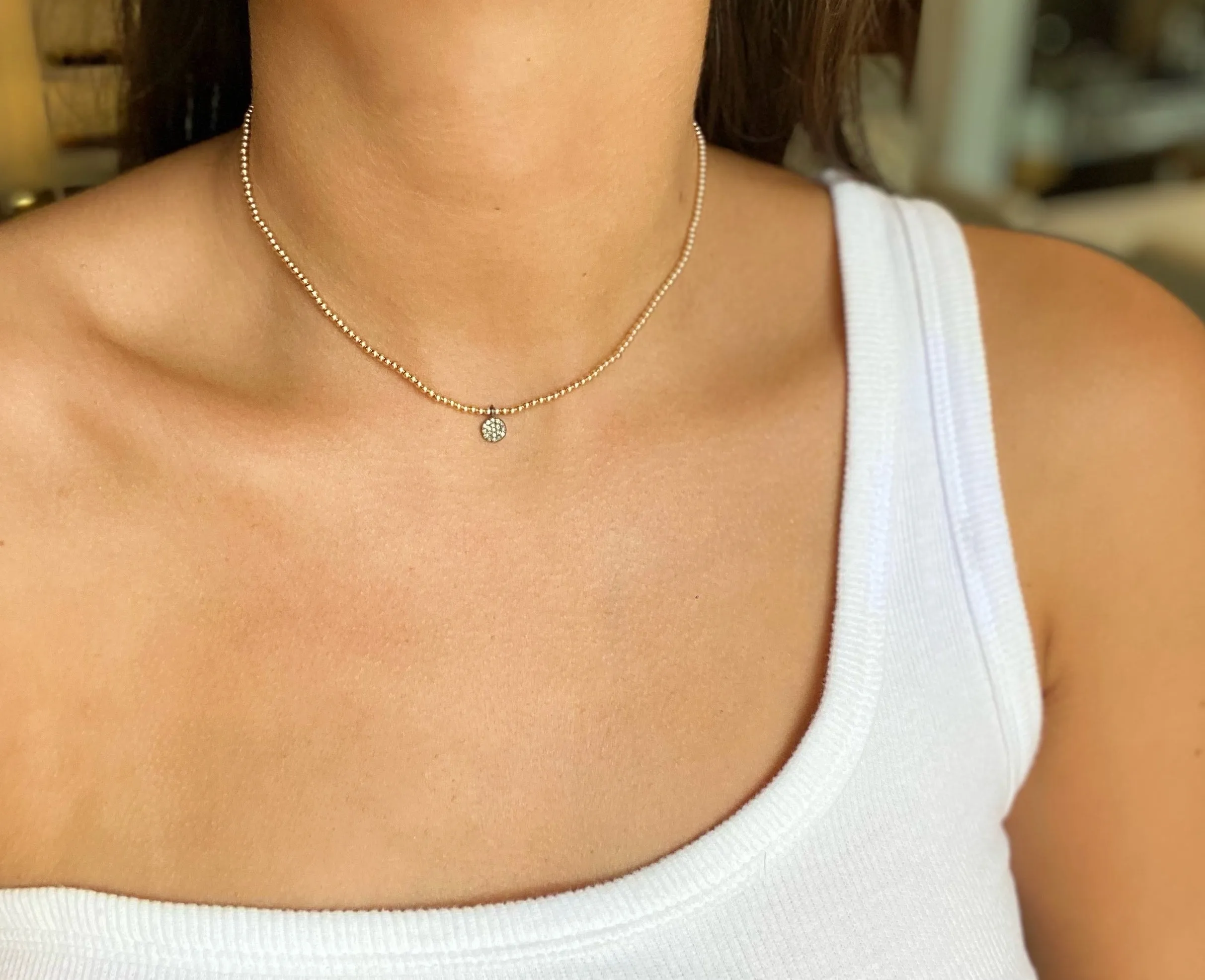 ALLISON GOLD FILLED BEADED NECKLACE