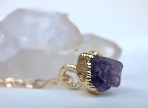 Amethyst Drop Necklace