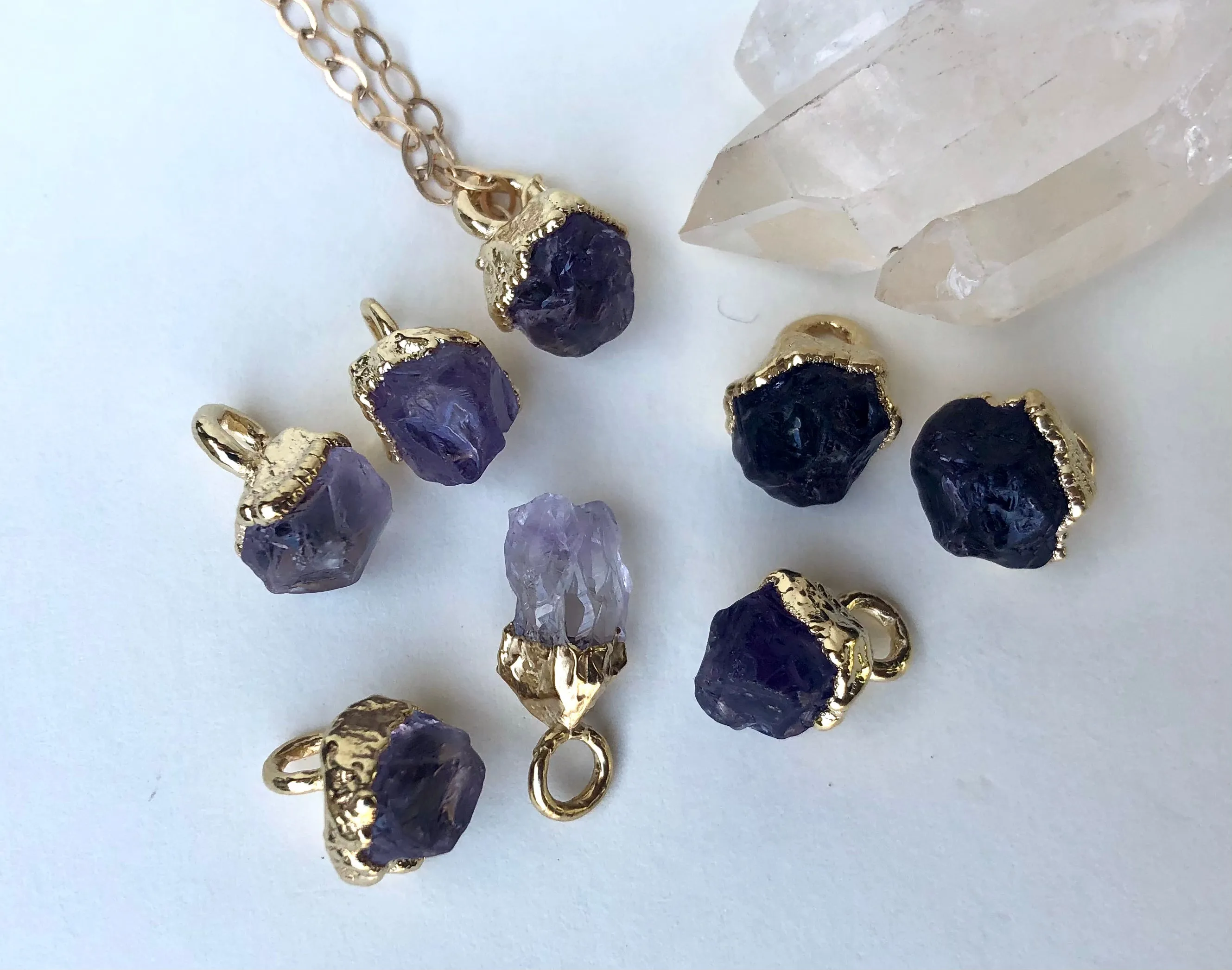 Amethyst Drop Necklace