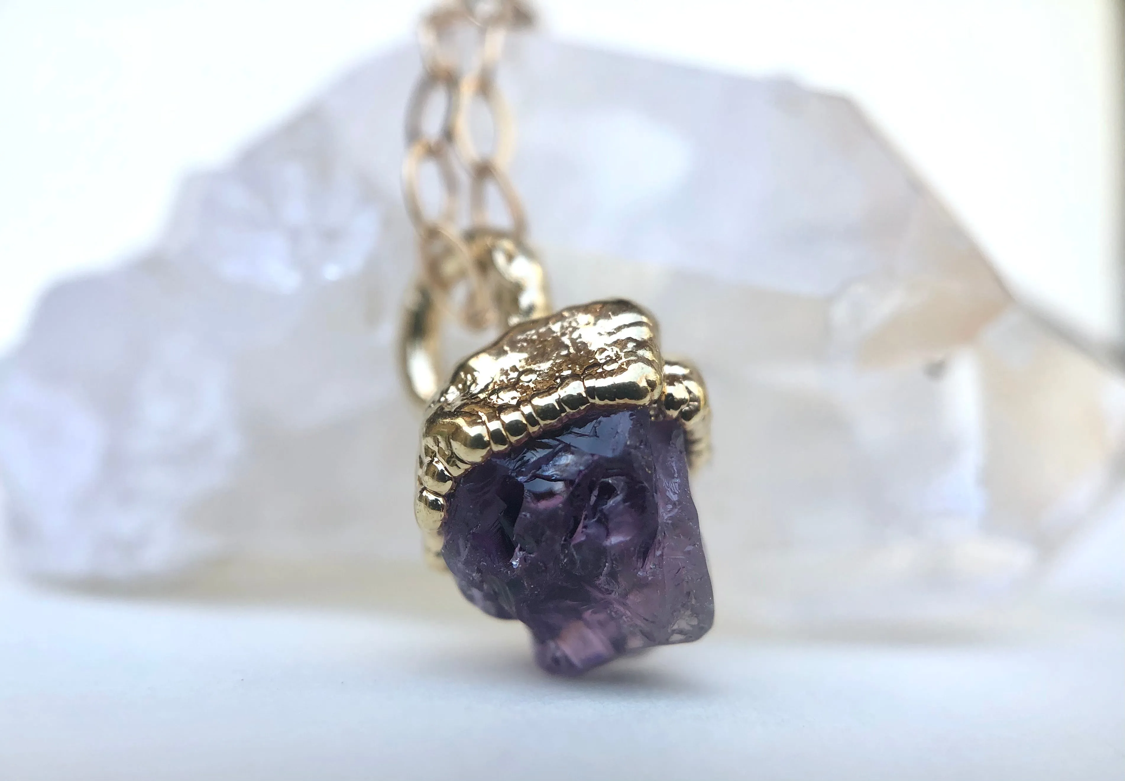 Amethyst Drop Necklace