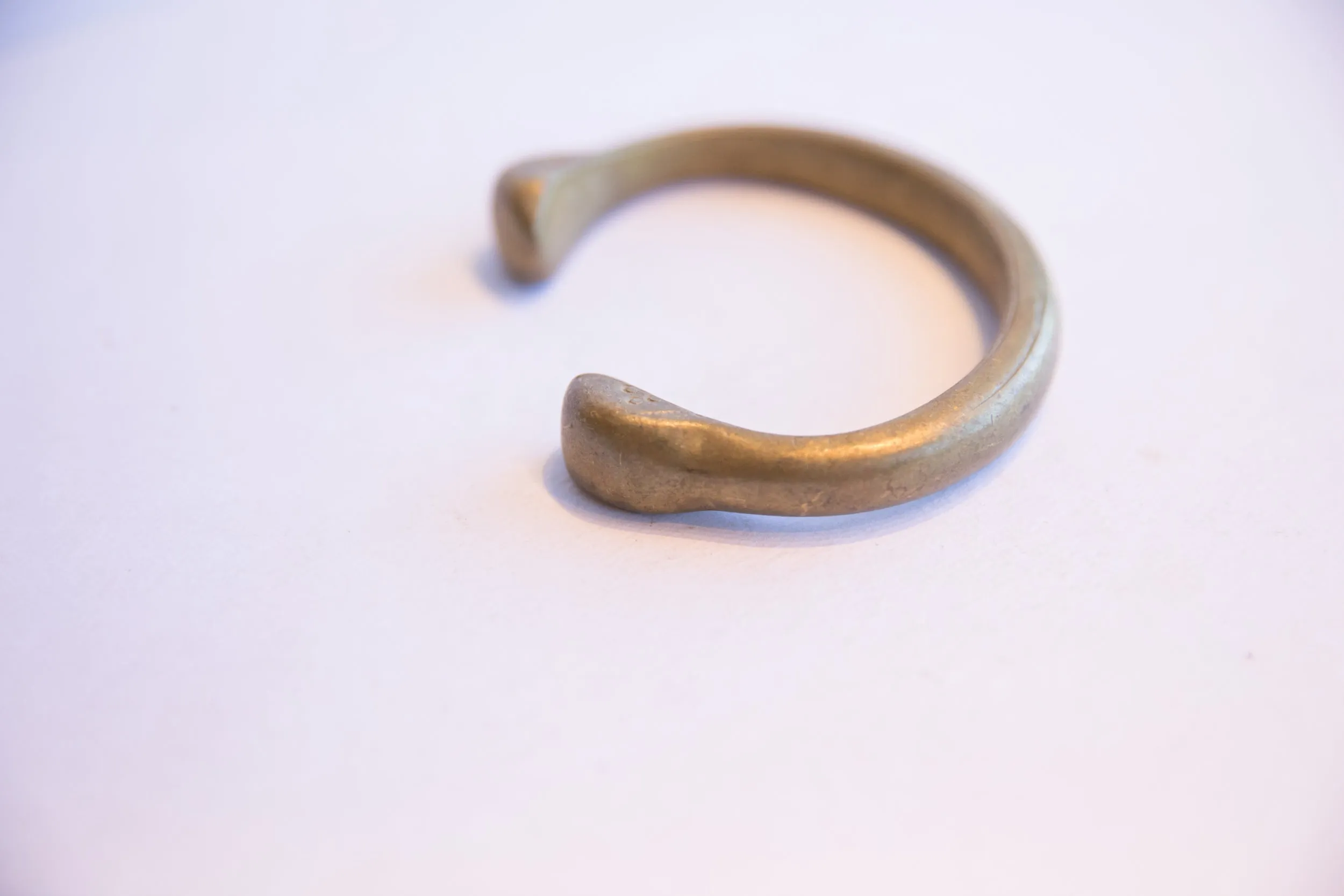 Antique African Bronze Snake Cuff Bracelet