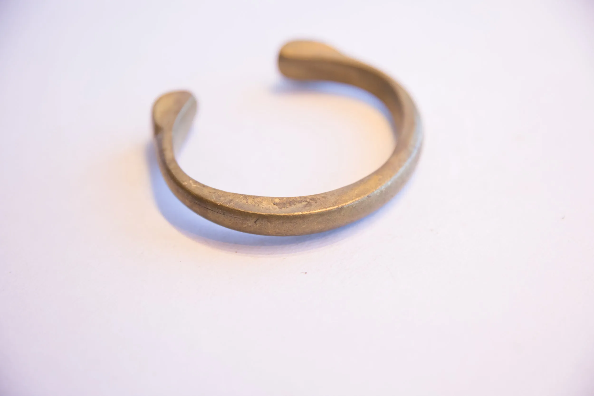 Antique African Bronze Snake Cuff Bracelet