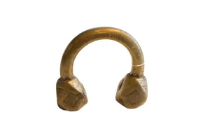 Antique African Bronze Tuareg Cuff Bracelet with Gold Patina