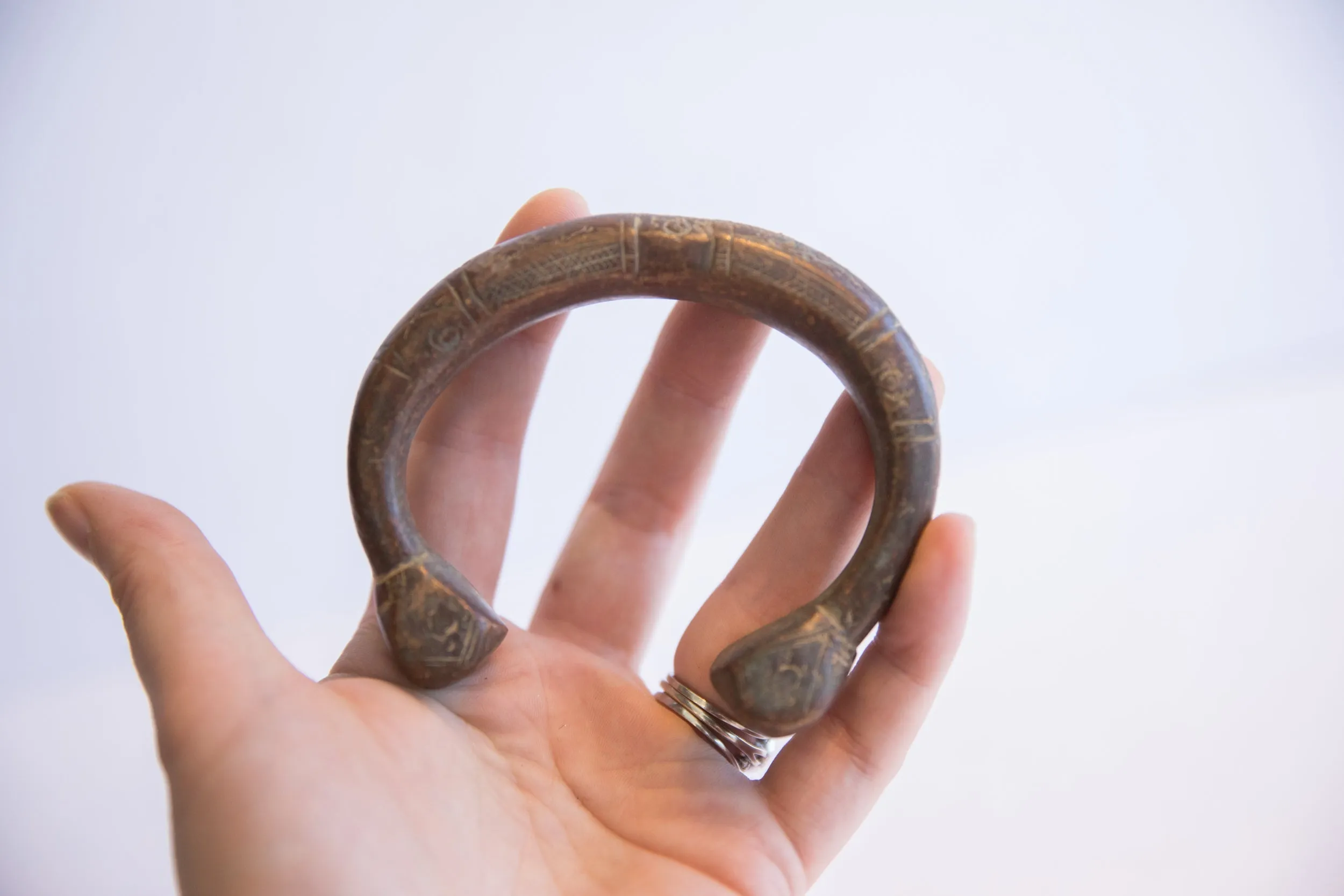 Antique African Snake Cuff Bracelet
