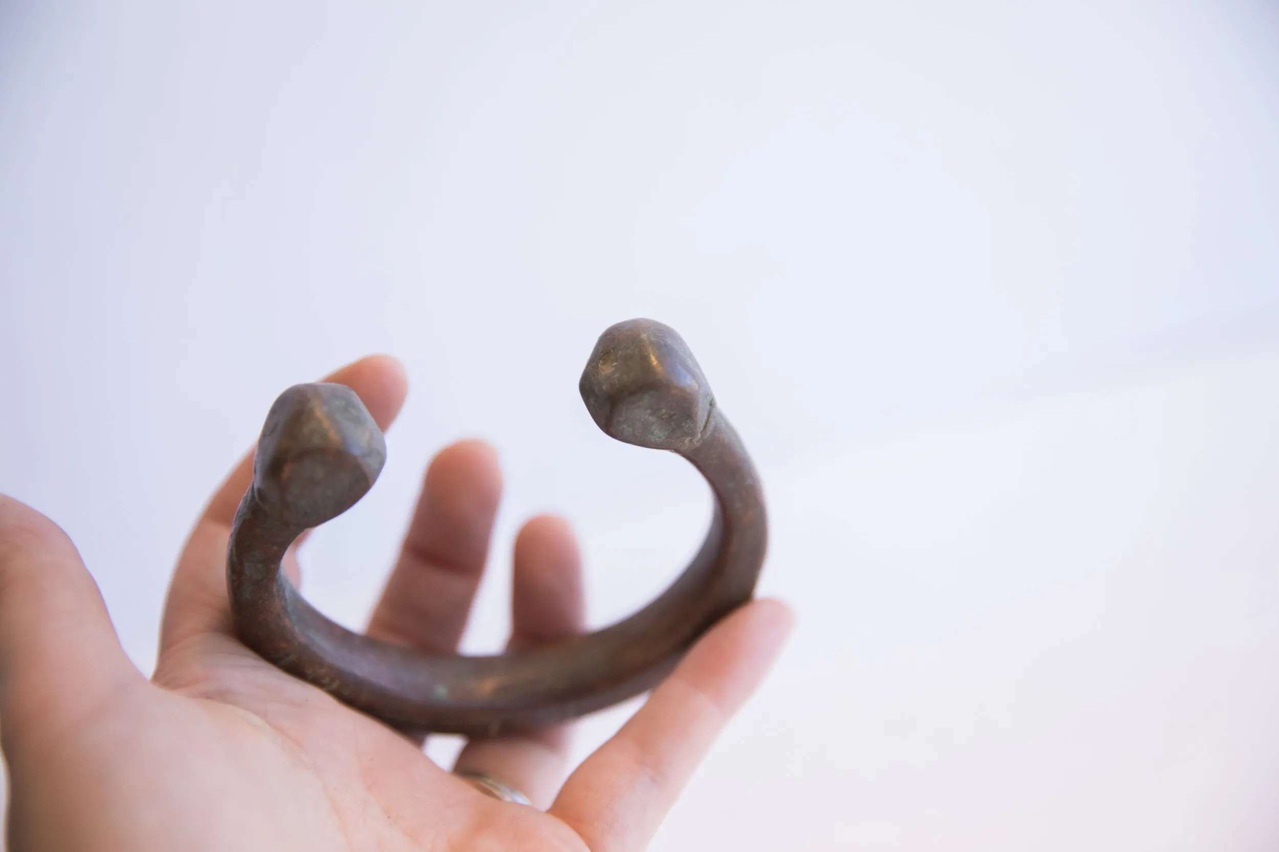Antique African Snake Cuff Bracelet