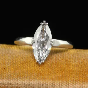 Antique Art Deco Platinum Old Cut Marquise Diamond Engagement Ring - GIA