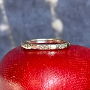 Antique Platinum Engraved Band – A Whisper of the 1920s