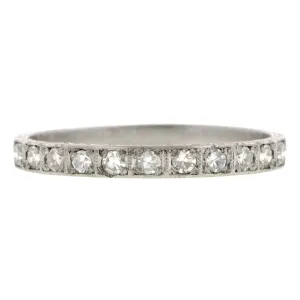 Art Deco Diamond Patterned Wedding Band