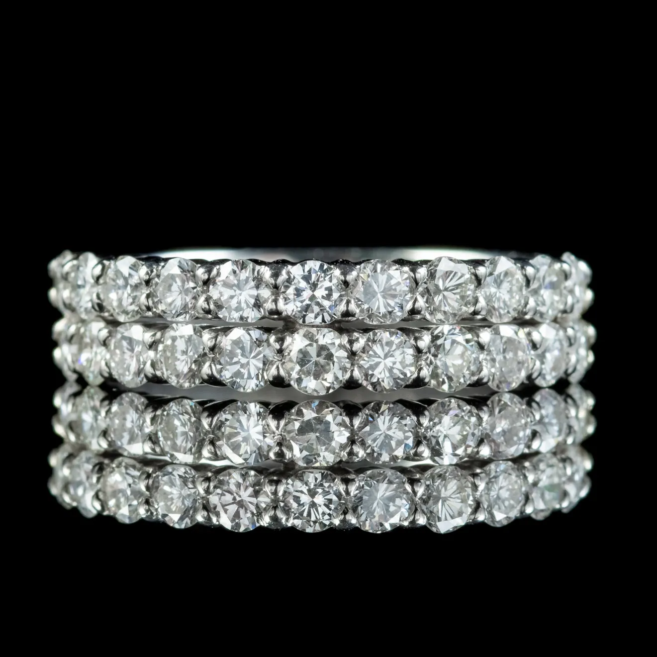 Art Deco Style Diamond Half Eternity Ring Platinum 1.76ct Of Diamond