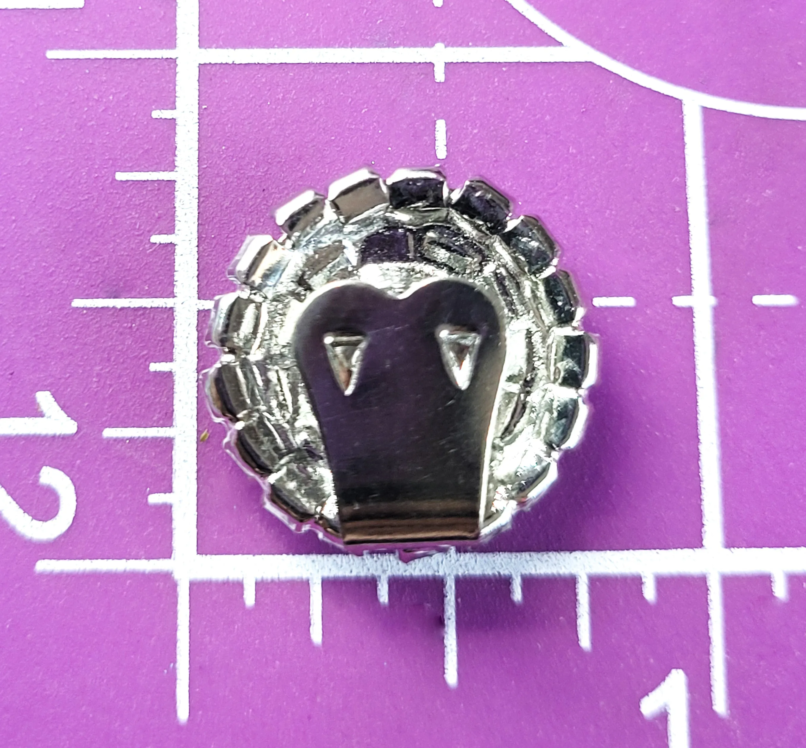 Atomic Mid century clear rhinestone vintage shoe clips