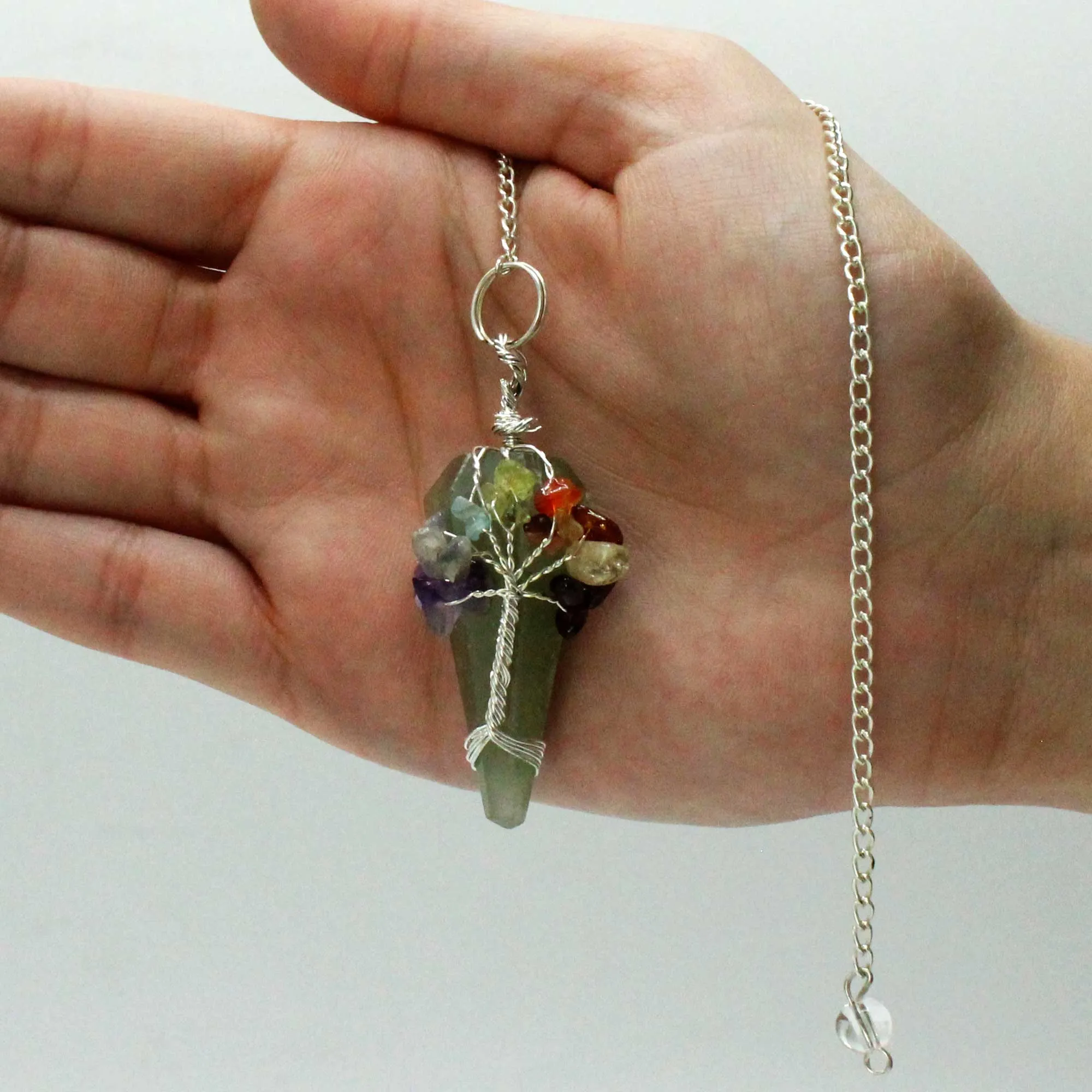 Aventurine Pendulum Seven Chakra Magic Crystal Gemstone
