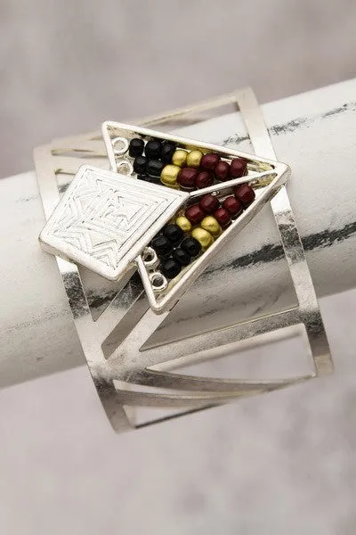 AZTEC BEADED CUFF BRACELET | 14B011