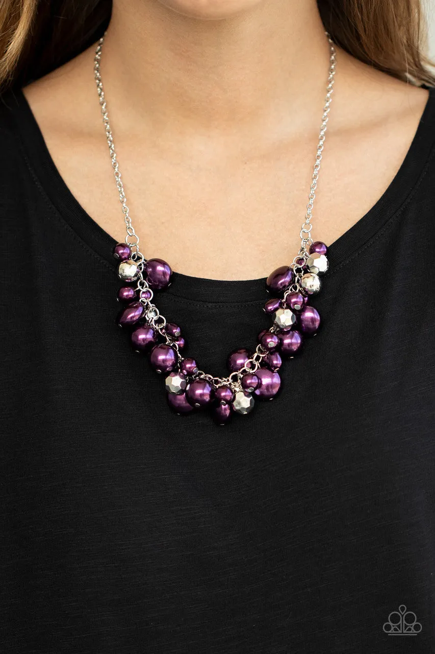 Battle of the Bombshells Purple Paparazzi Necklace
