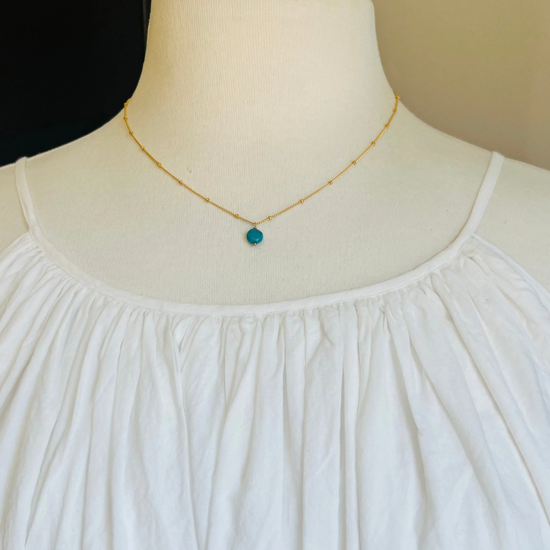 beaded chain charm necklaces