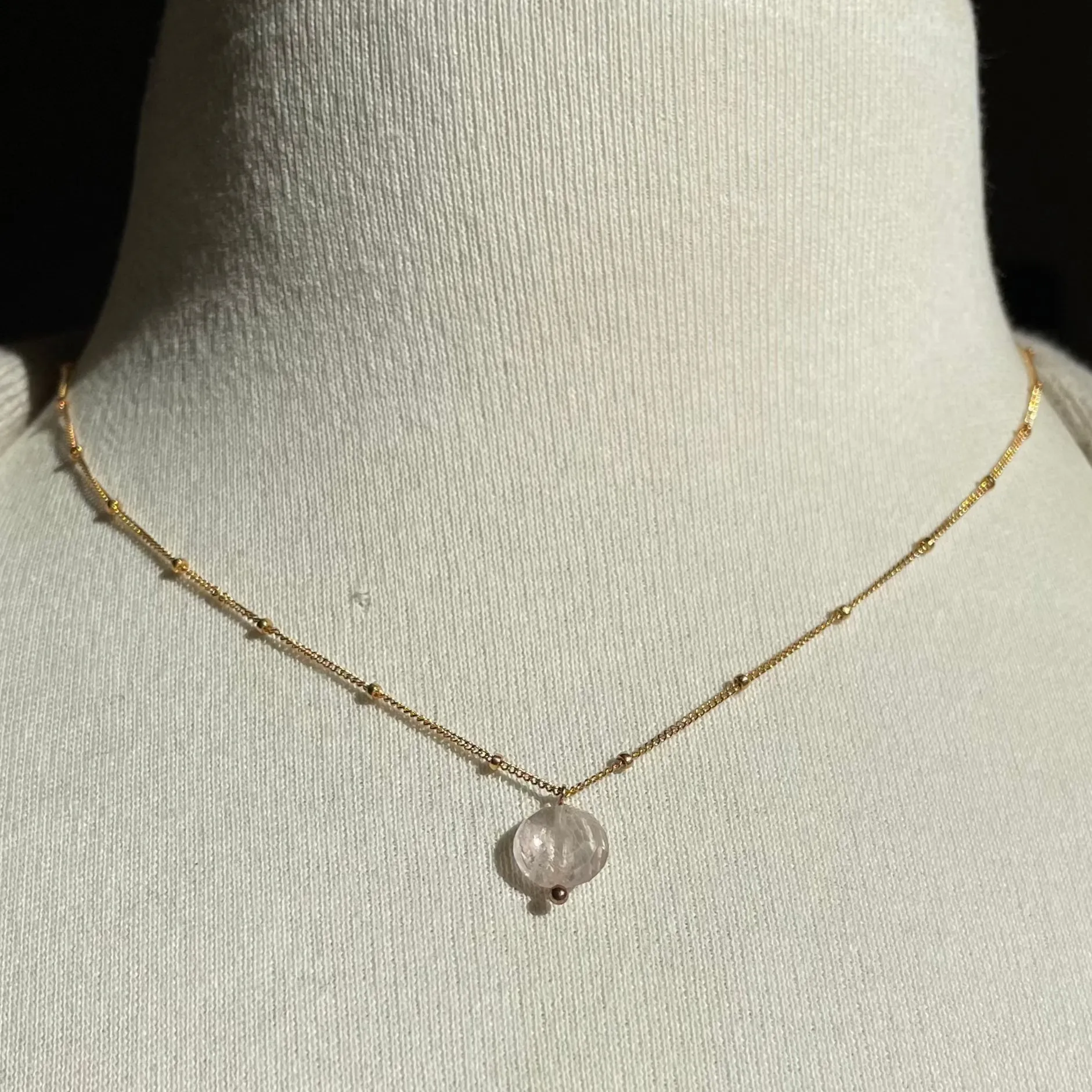 beaded chain charm necklaces