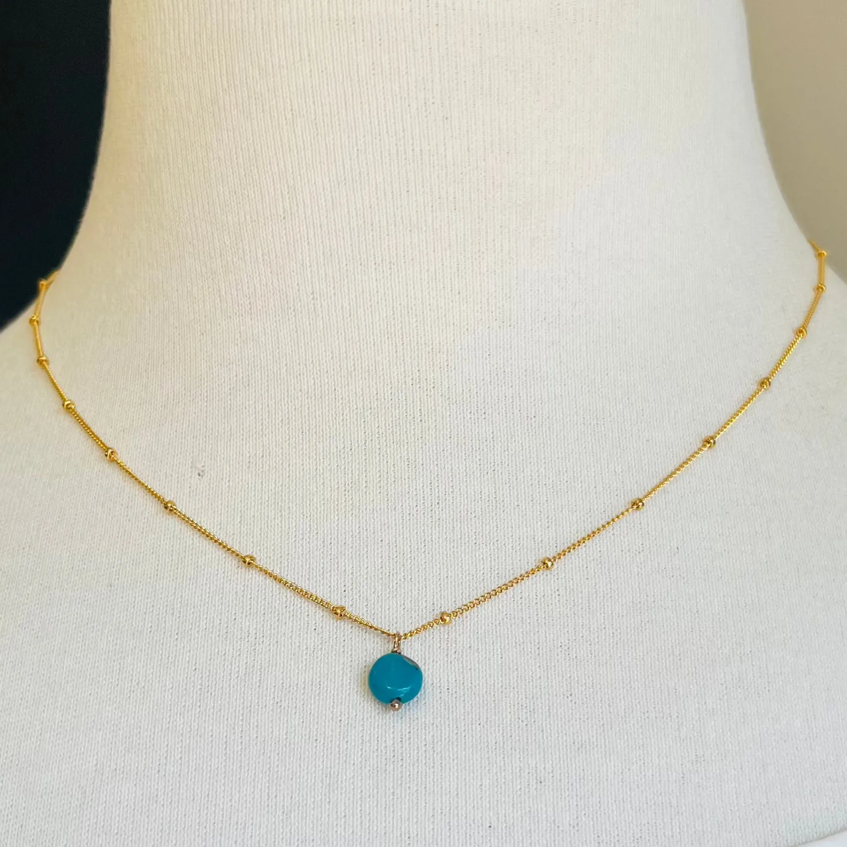 beaded chain charm necklaces