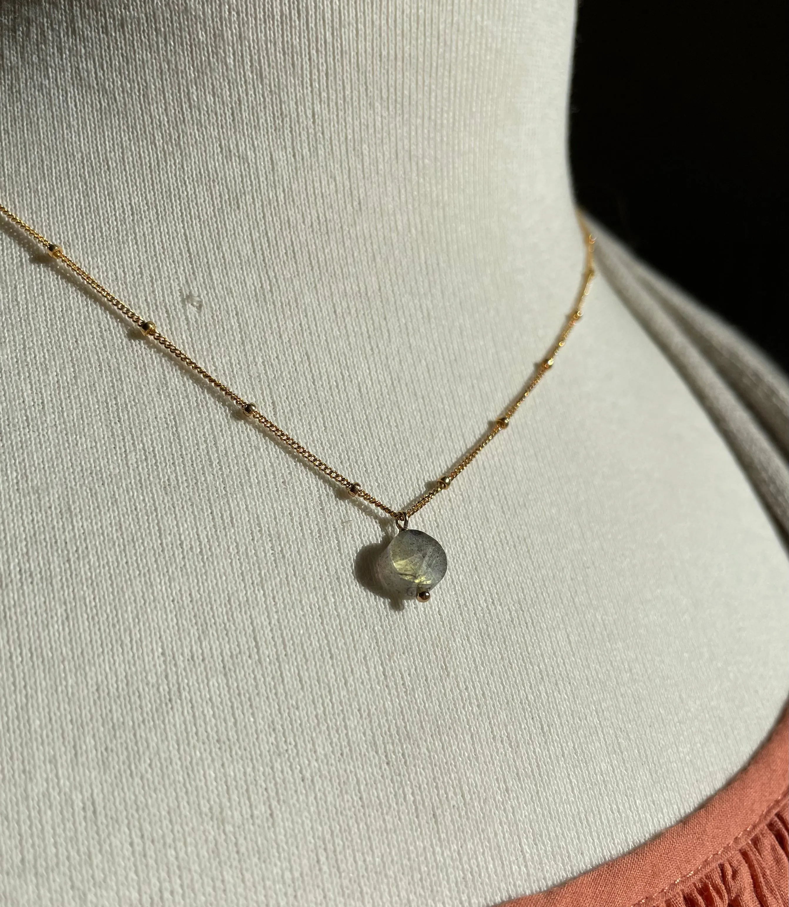 beaded chain charm necklaces