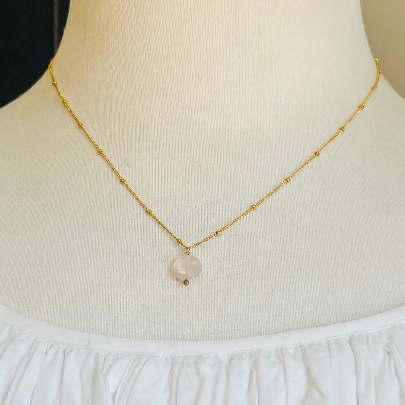 beaded chain charm necklaces