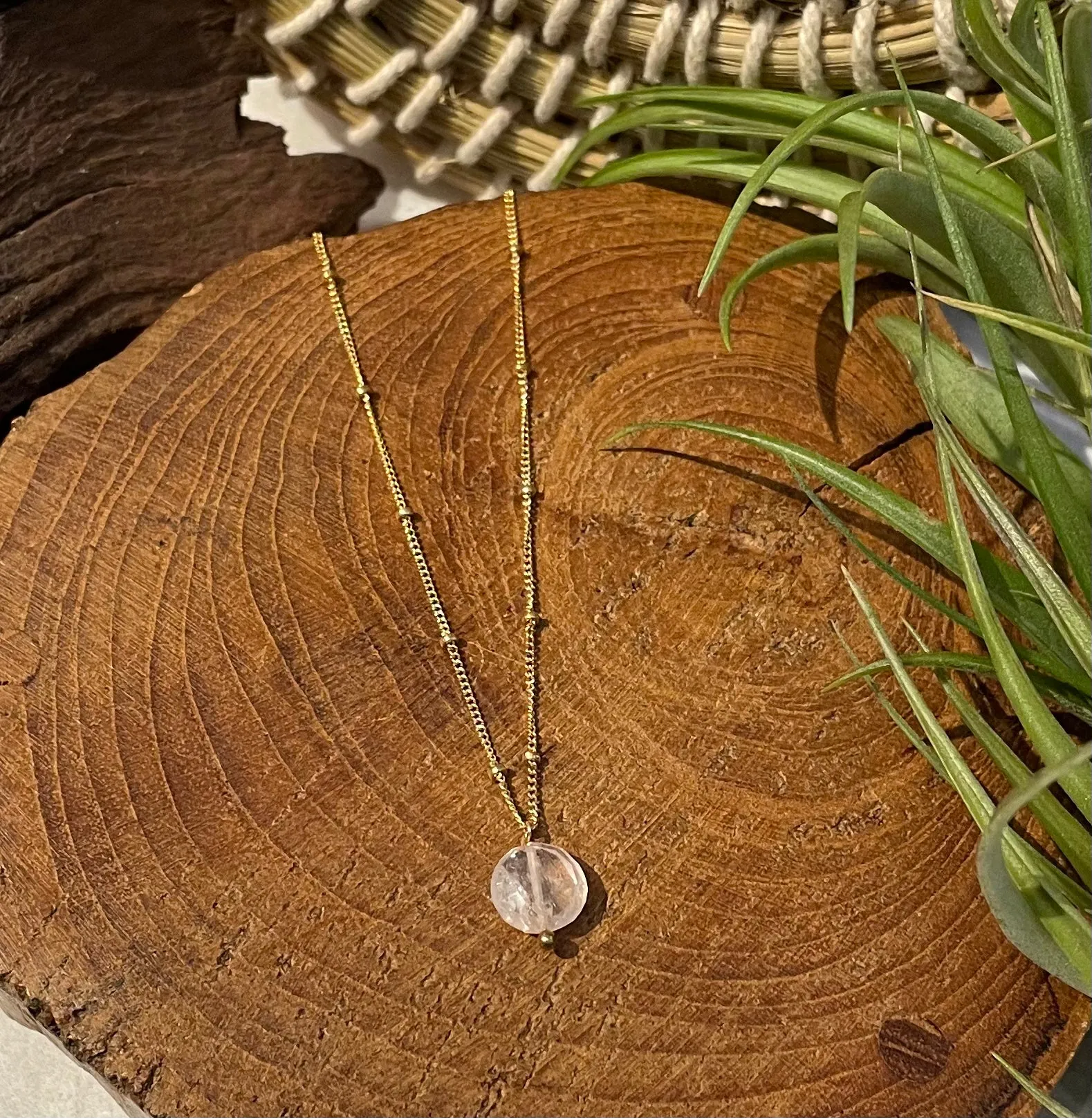 beaded chain charm necklaces