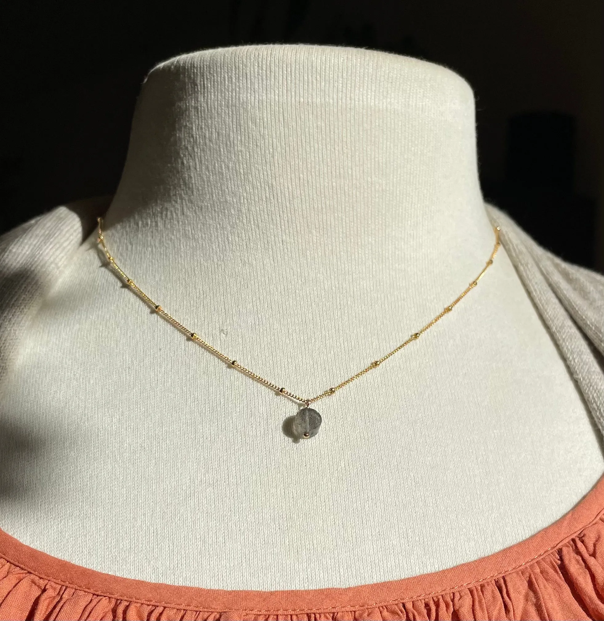 beaded chain charm necklaces