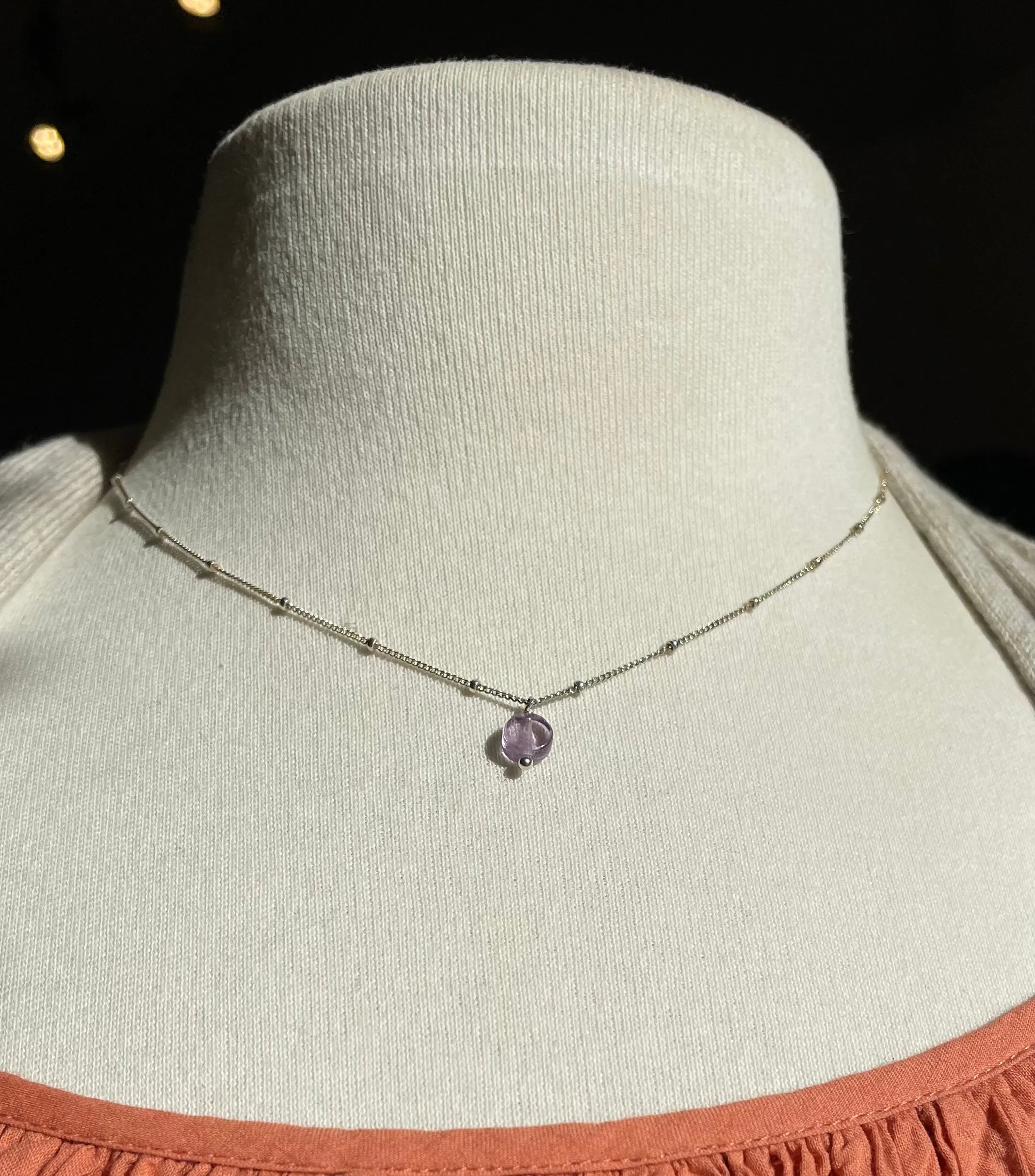 beaded chain charm necklaces