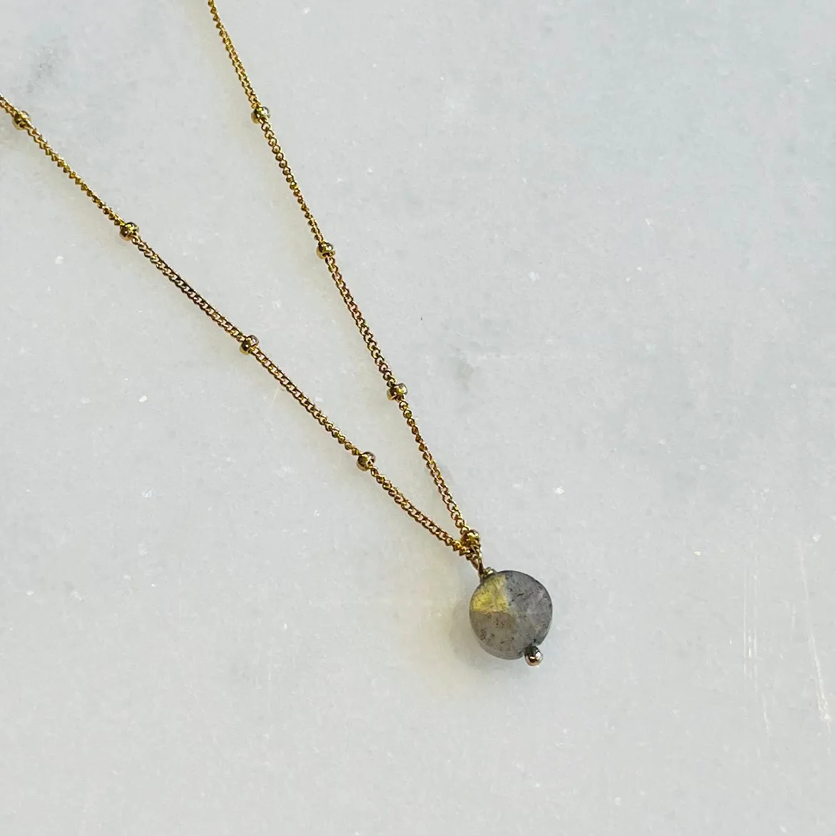 beaded chain charm necklaces
