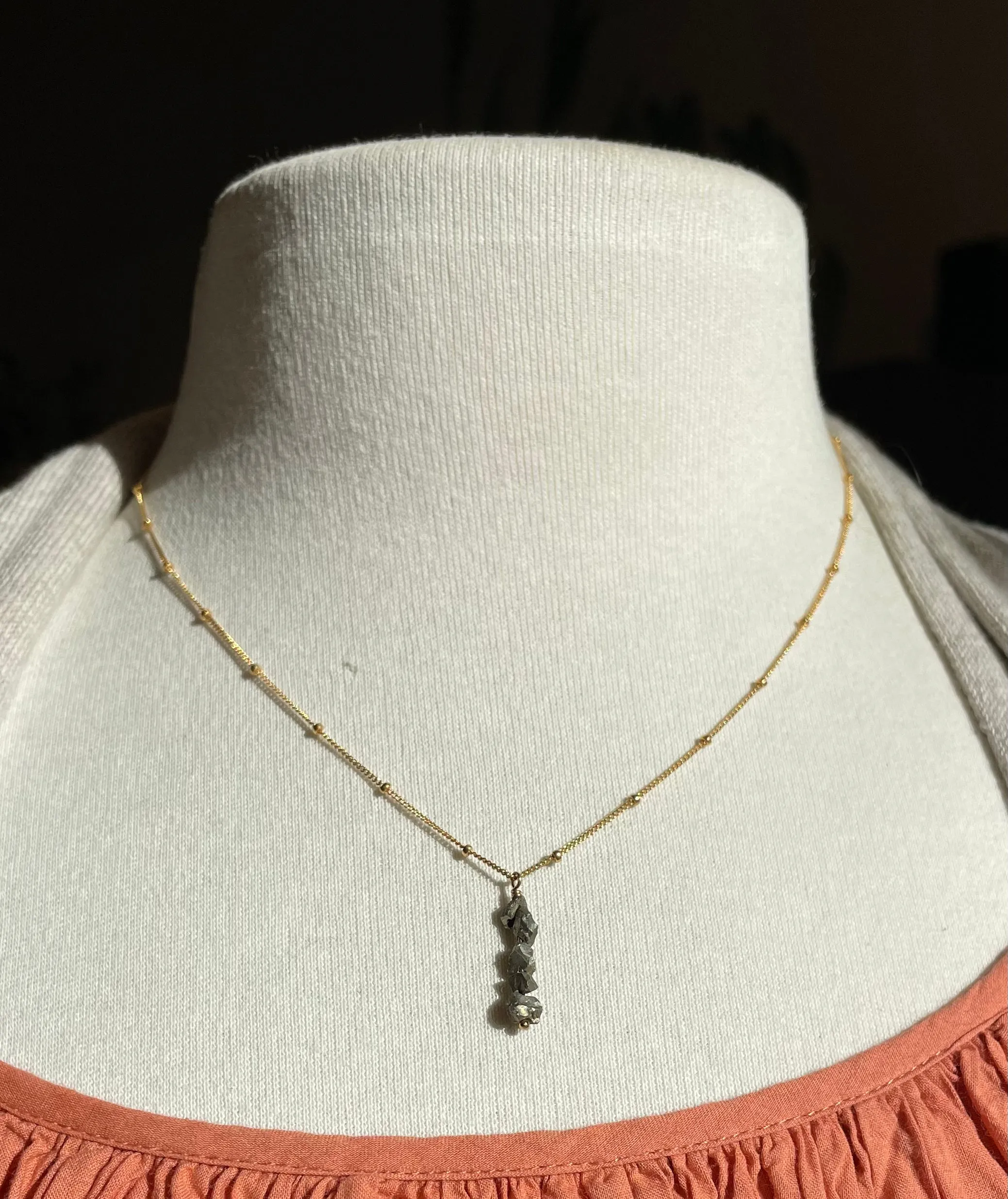 beaded chain charm necklaces