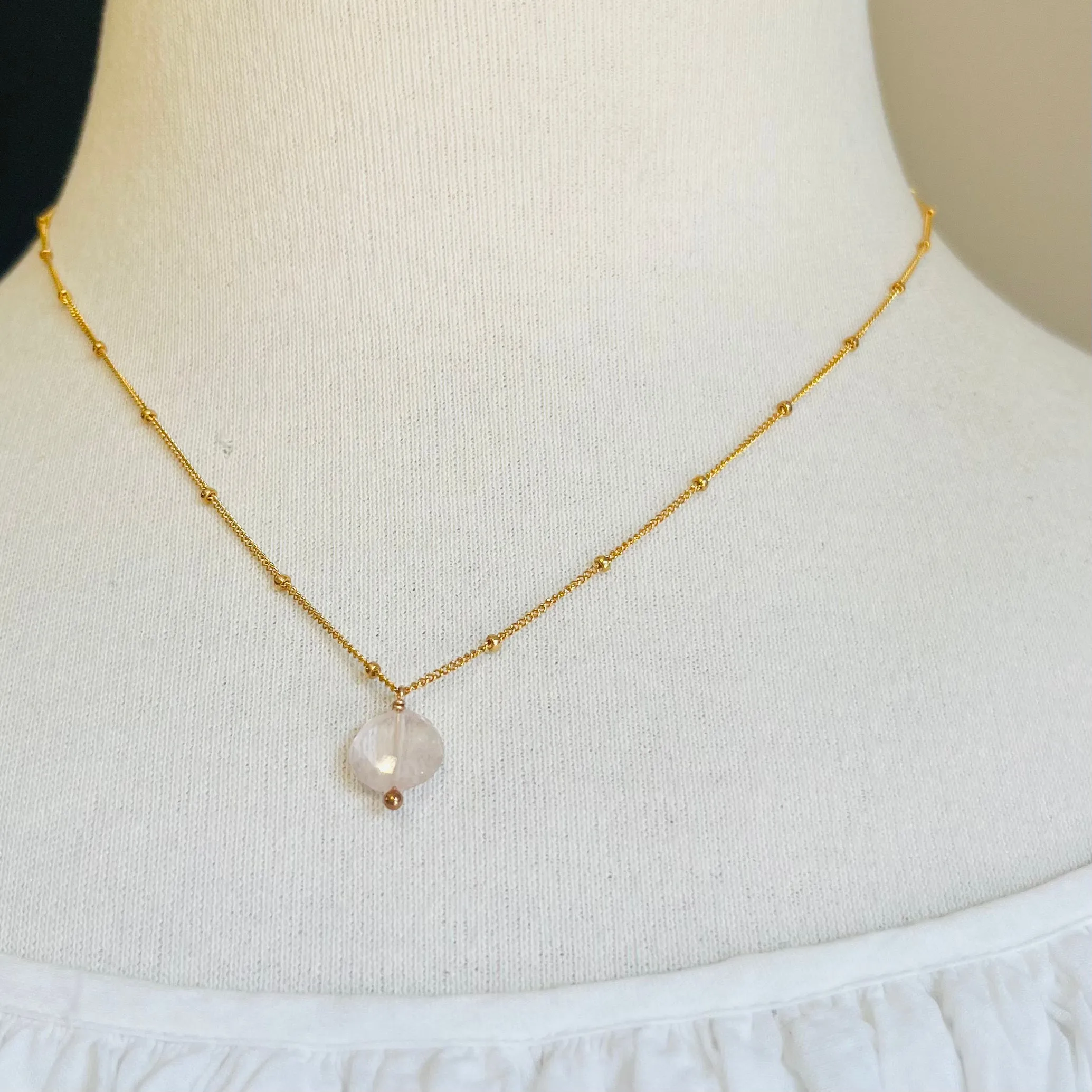 beaded chain charm necklaces