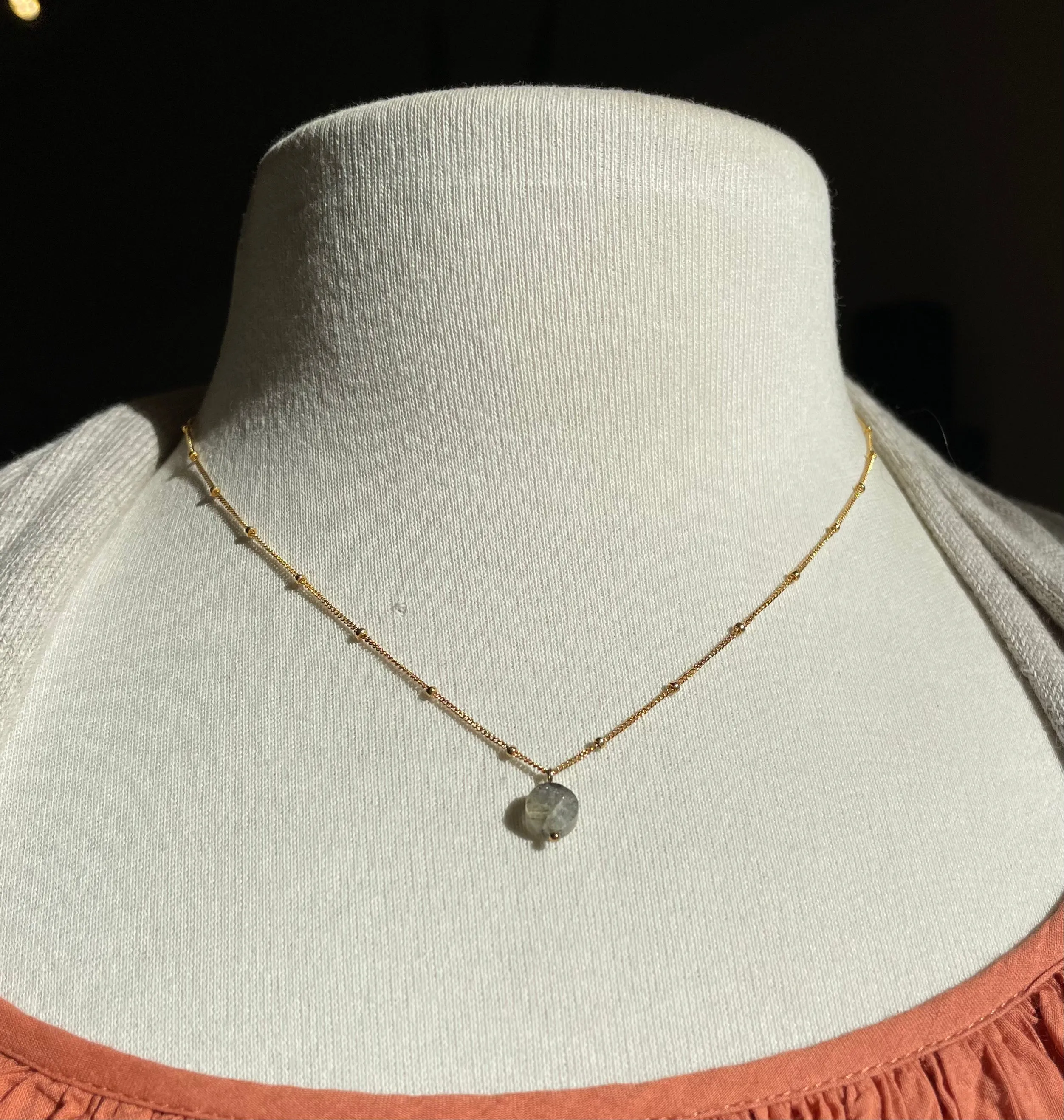beaded chain charm necklaces