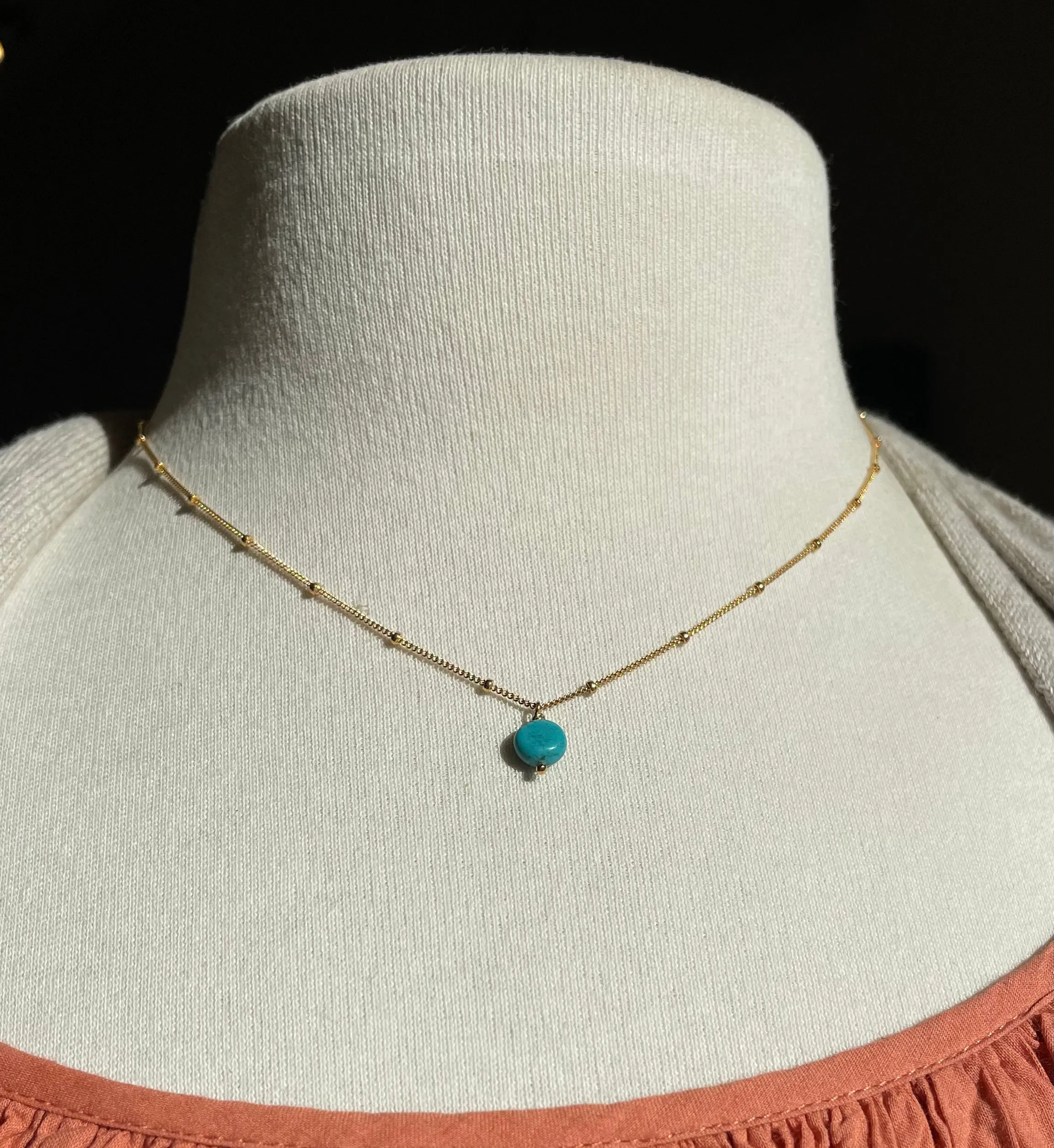 beaded chain charm necklaces