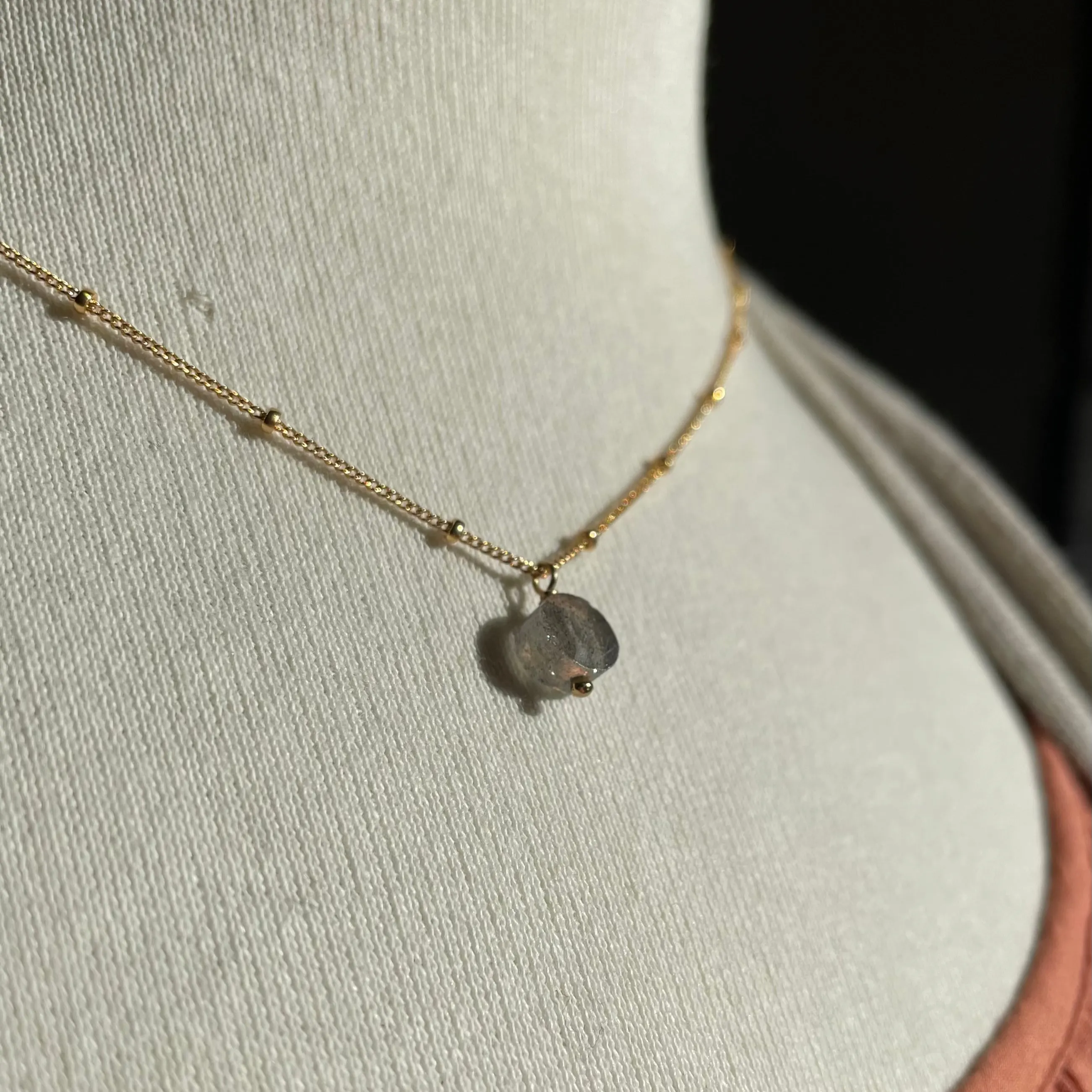 beaded chain charm necklaces