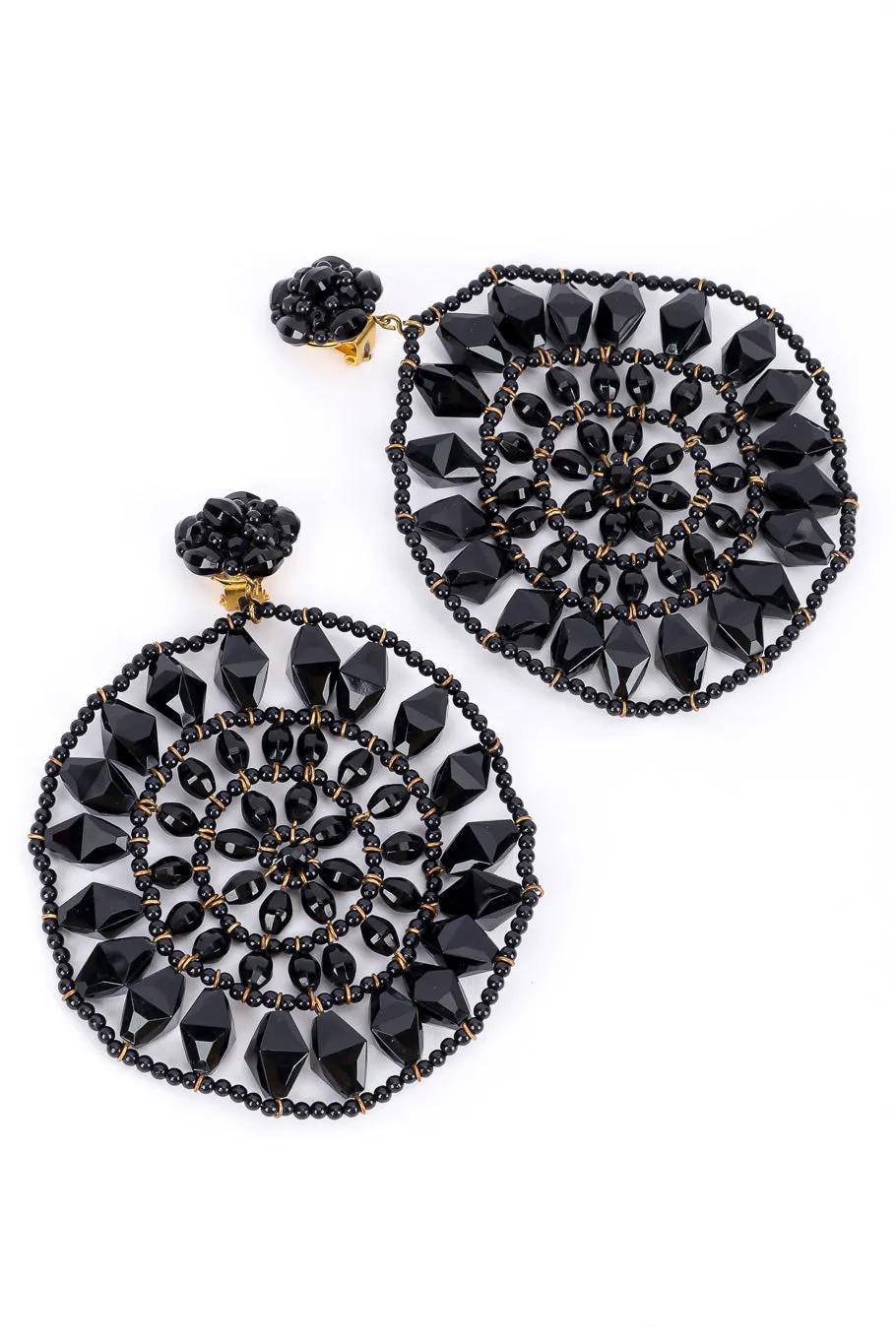 Beaded Circle Drop Earrings