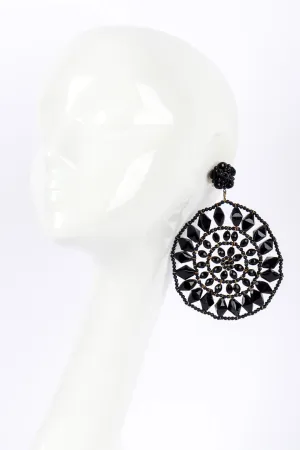 Beaded Circle Drop Earrings