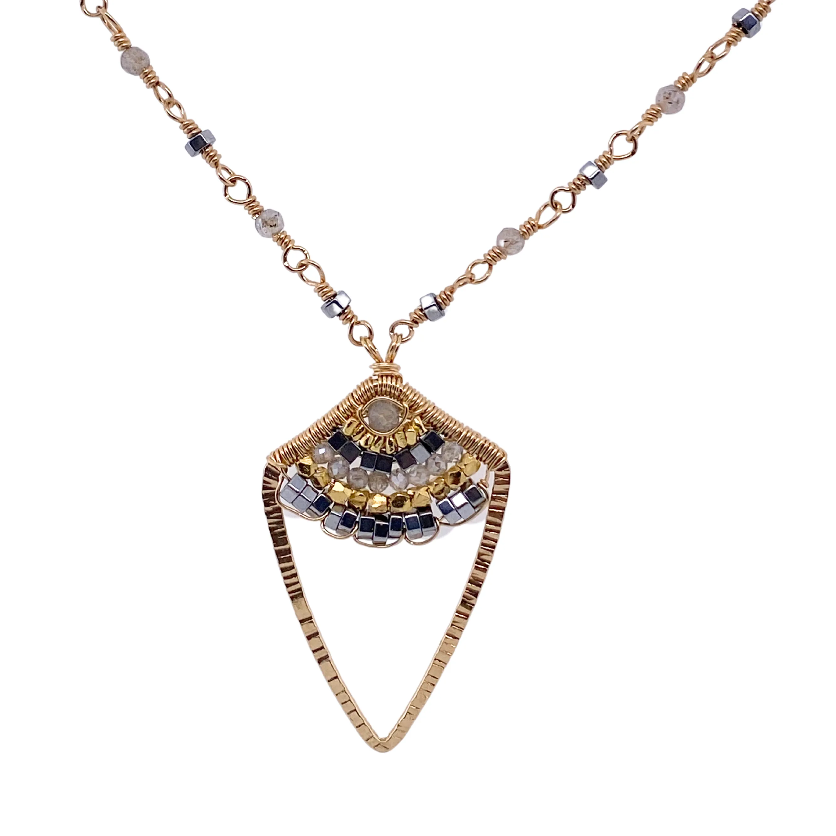 Beaded Dagger Pendant