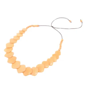 Beige Rhombus Tagua Necklace
