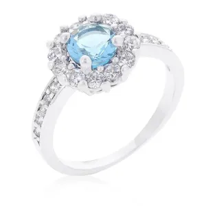 Bella Birthstone Engagement Ring in Blue