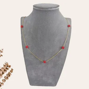 Berry Beaded Chain Necklace S-0