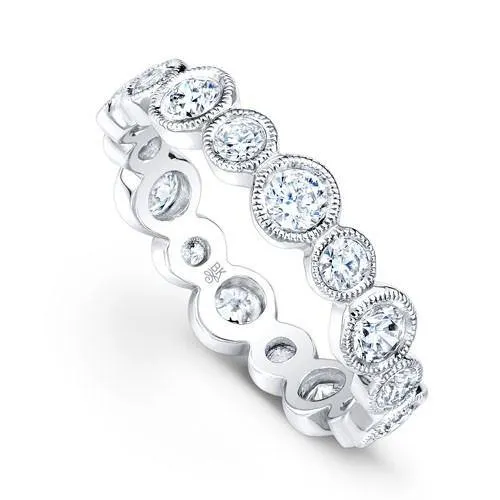 Beverley K 18k White Gold 1.34ct Diamond Stackable Eternity Band