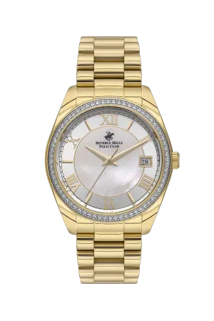 BEVERLY HILLS POLO CLUB Women's 36 MM Gold Analog Stainless Steel Watch – BP3592C.120