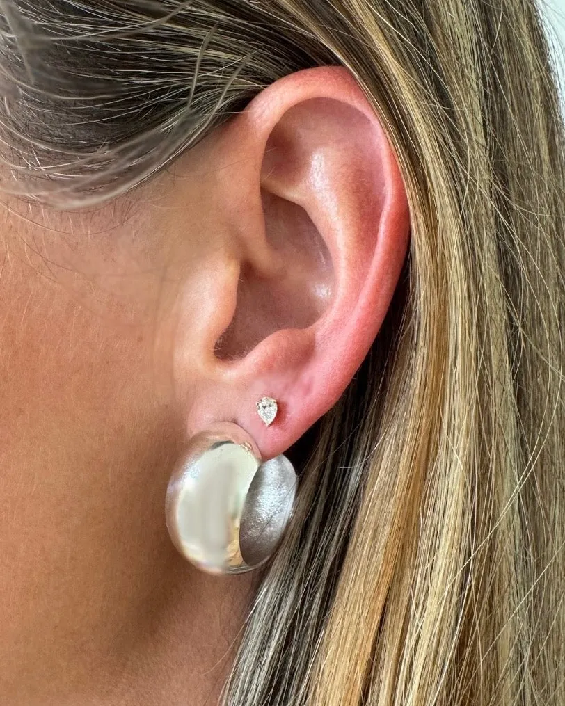 Big Rig Sterling Silver Large Hoops