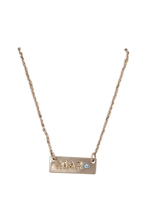 Birthstone & Month Necklaces