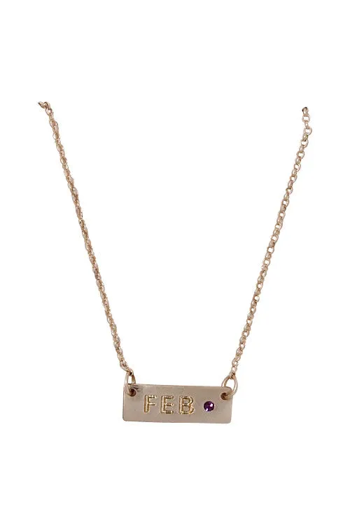 Birthstone & Month Necklaces