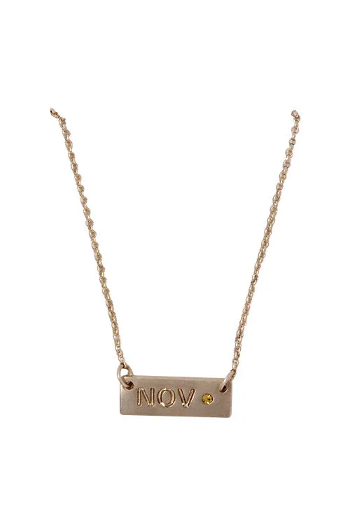 Birthstone & Month Necklaces