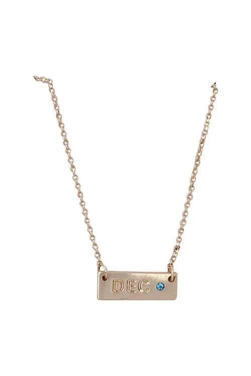 Birthstone & Month Necklaces
