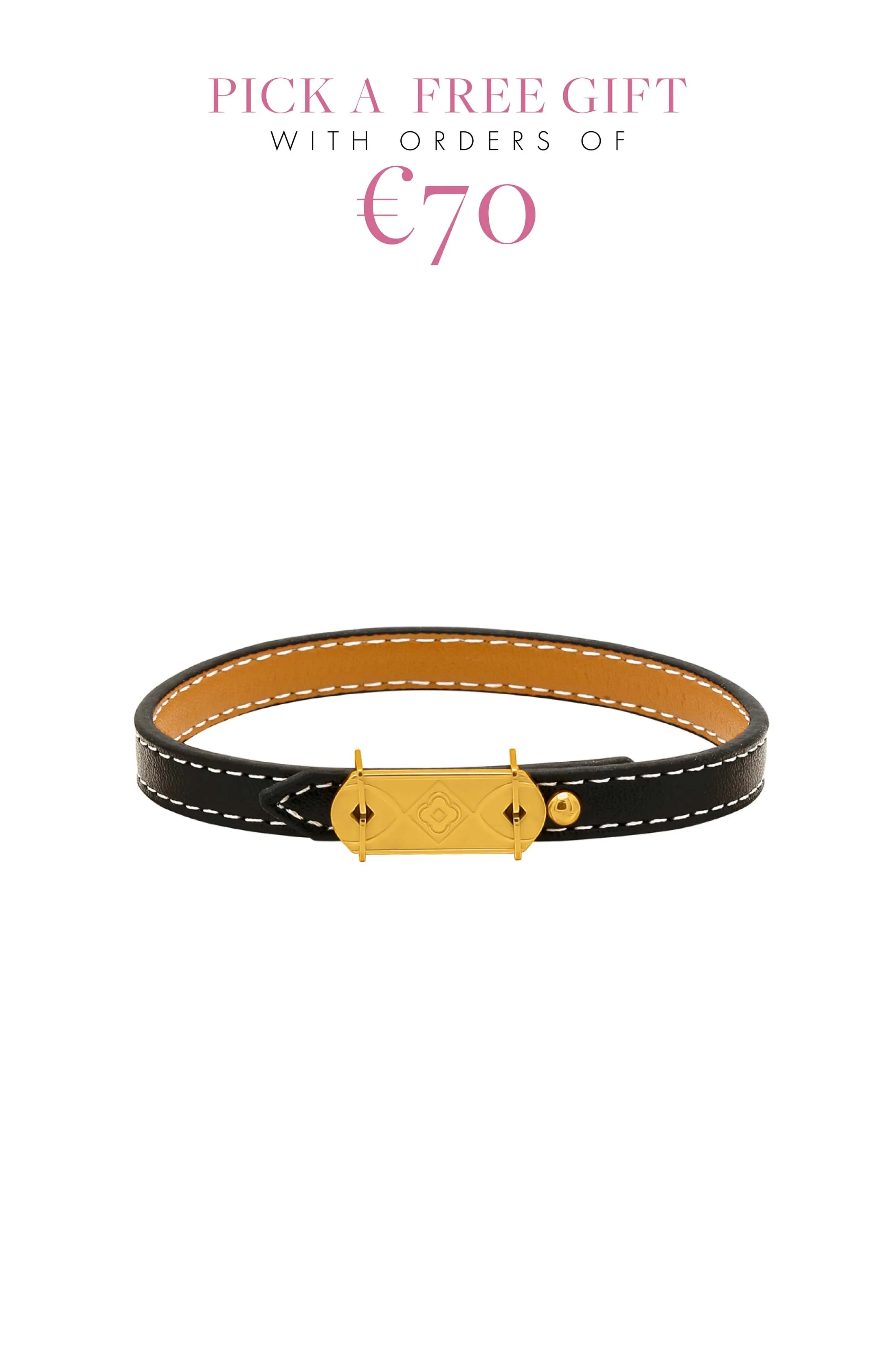 Black Buckle Leather Bracelets