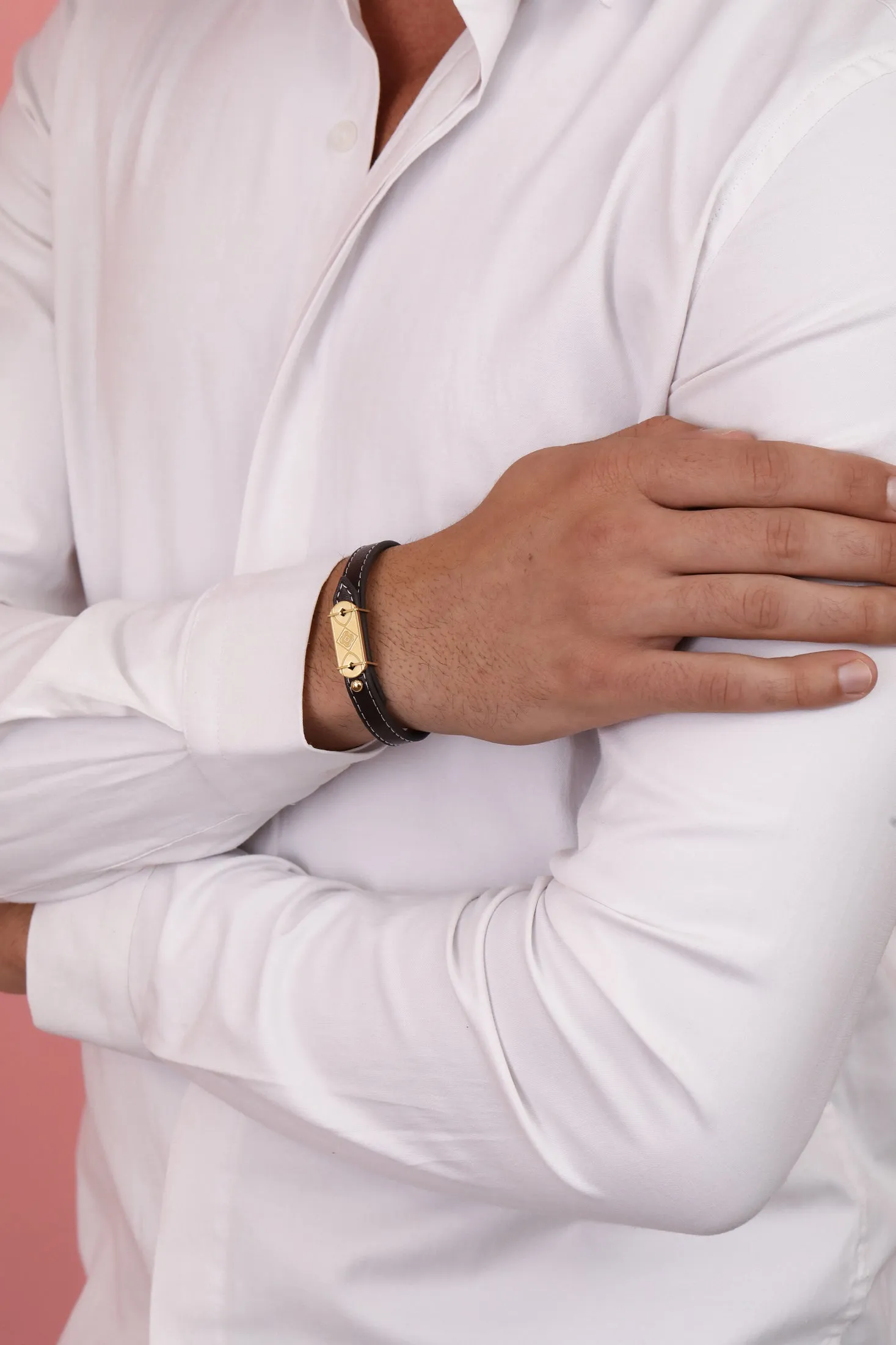 Black Buckle Leather Bracelets