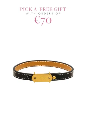 Black Buckle Leather Bracelets